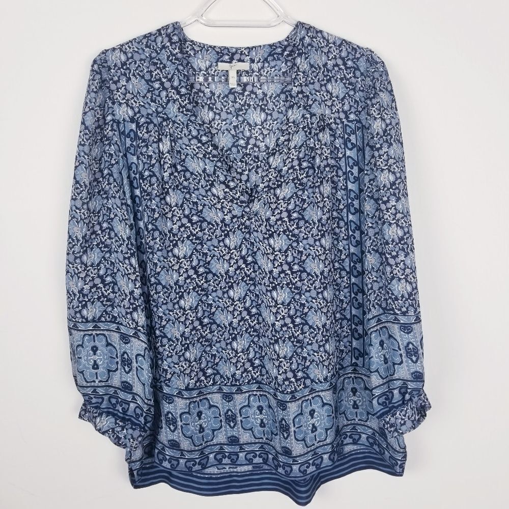 Joie Silk Floral 3/4 Sleeve Lightweight Top